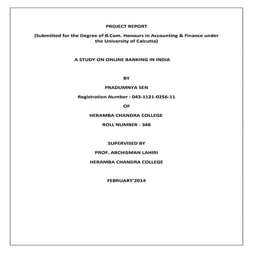 PROJECT REPORT - ONLINE BANKING - SEN 2