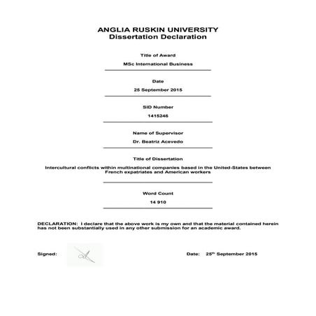 Major Project - 1415246 Intercultural conflicts