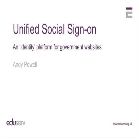 Unified Social Sign-on
