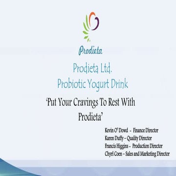 Prodieta Ltd Business Presentation