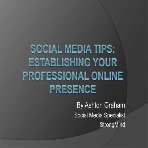 Social Media Etiquette  