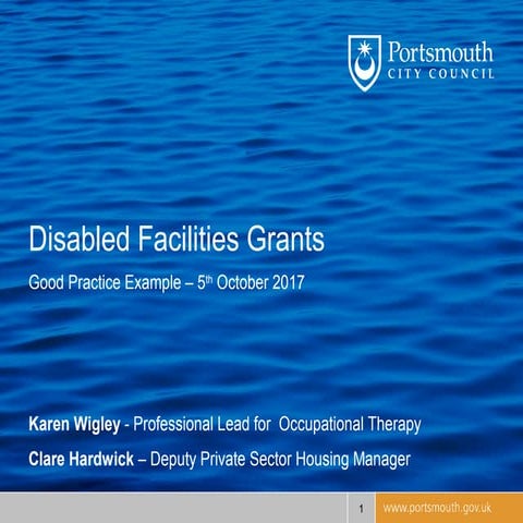 DFG Good practice - Portsmouth City Council