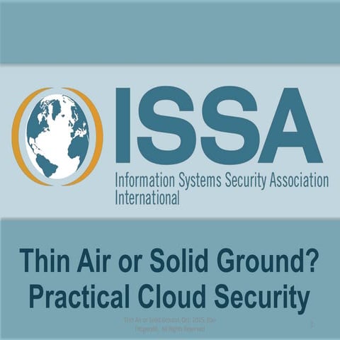 Thin Air or Solid Ground? Practical Cloud Security