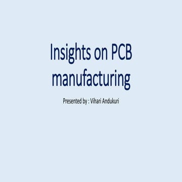 DFMA guidelines for PCB Design