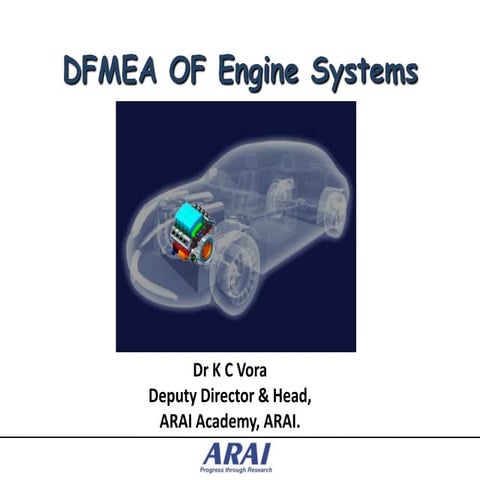 Dfmea for engine systems