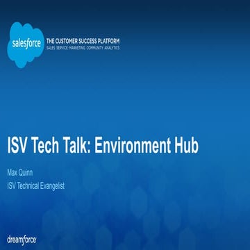 ISV Tech Talk: Environment Hub (October 15, 2014)