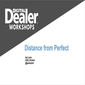 Distance from Perfect: Marketing w/ the Human Algorithm - DDW
