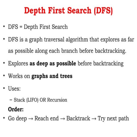 Comprehensive Guide to Depth First Search (DFS) Algorithm and ...