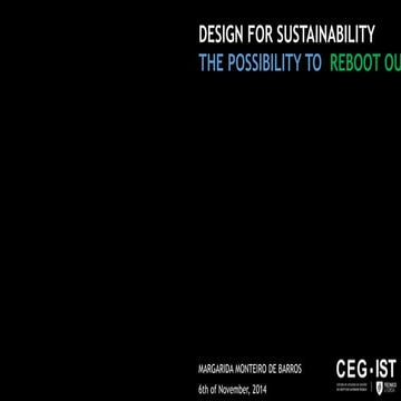 Design For Sustainability seminar_IST_ NOV 2014