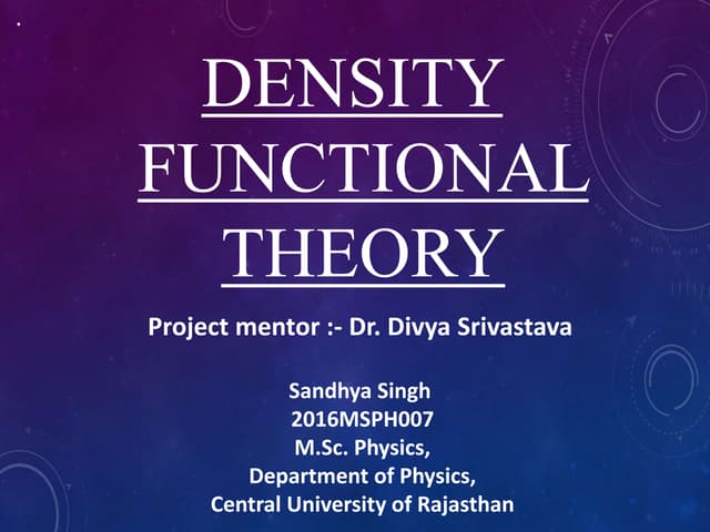 Density functional theory