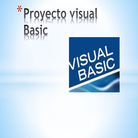 Proyecto visual basic | PPTX
