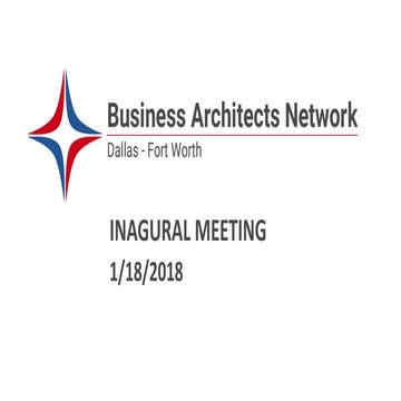 DFWBAN Inagural Meeting 1 18 2018