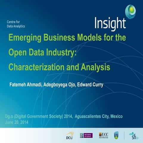 Emerging business models for the open data industry: characterization and ana...