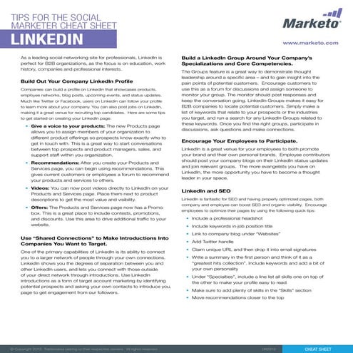 Uma cábula para o Linkedin
