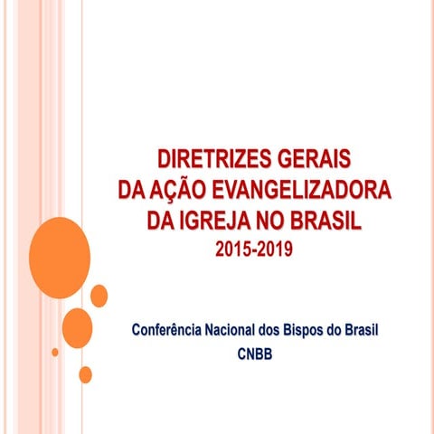 Diretrizes da Igreja no Brasil 2015 a 2019