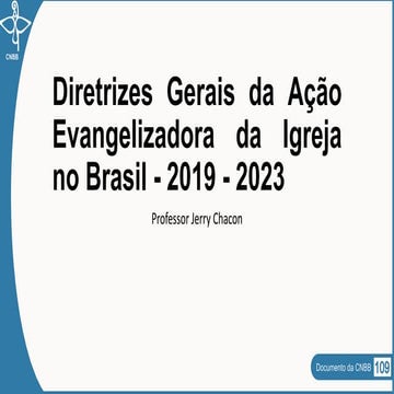 Diretrizes Gerais da Ação Evangelizadora da Igreja no Brasil - 2019 - 2023