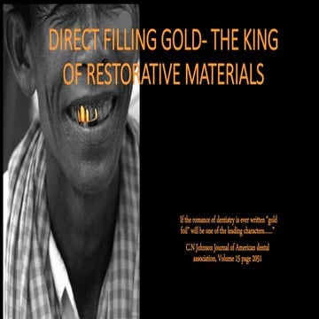 Direct filling gold | PPTX