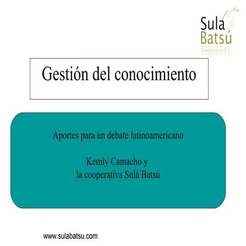 GESTION DEL CONOCIMIENTO