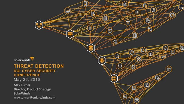 Threat Detection as presented at the 2016 DGI Cyber security Conference