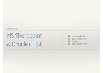 Oracle Application Express (APEX) and Microsoft Sharepoint integration