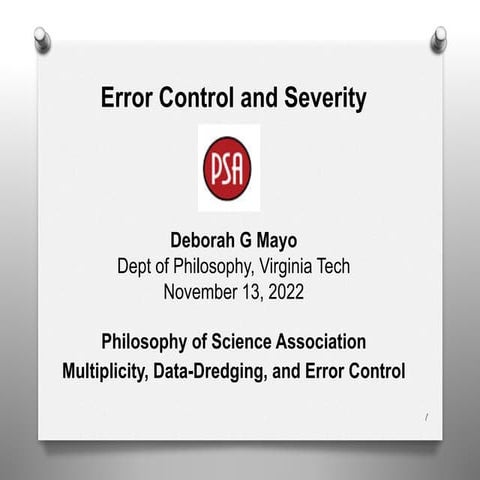 Error Control and Severity