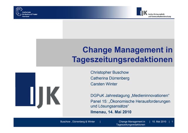 Change Management in Tageszeitungsr...