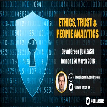 Don't Forget the 'H' in HR: Ethics, Trust & People Analytics
