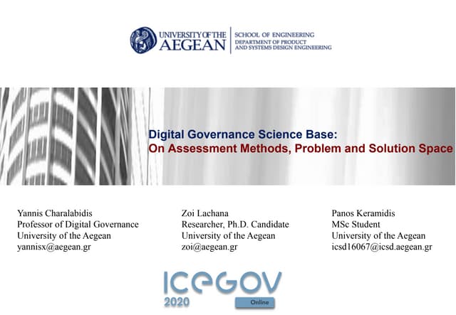Digital Governance Science Base 