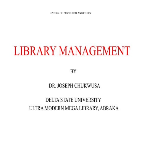 Introduction to library science | PPTX