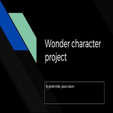 Wonder powerpoint | PPTX