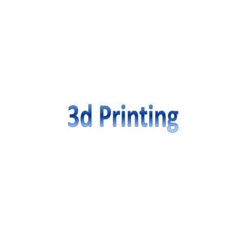 3D printing introduction 