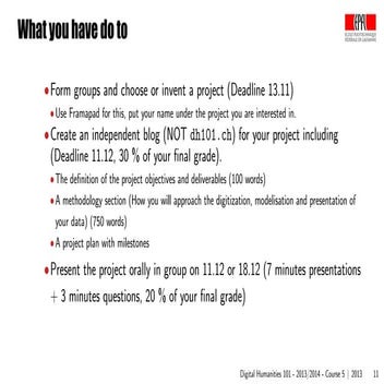 DH101 2013/2014 Projects