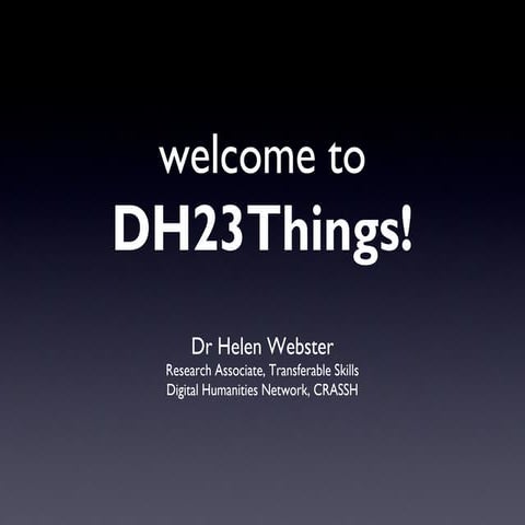 DH23Things launch