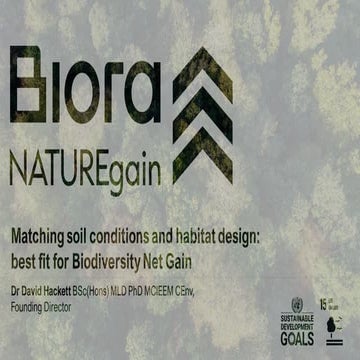 14:10 Matching Soil Conditions and Habitat Design: Best Fit for Biodiversity ...