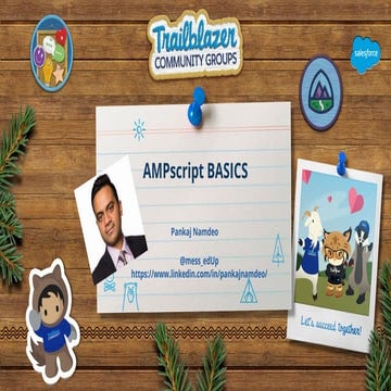 Learn AMPscript basics with Champion-Pankaj Namdeo