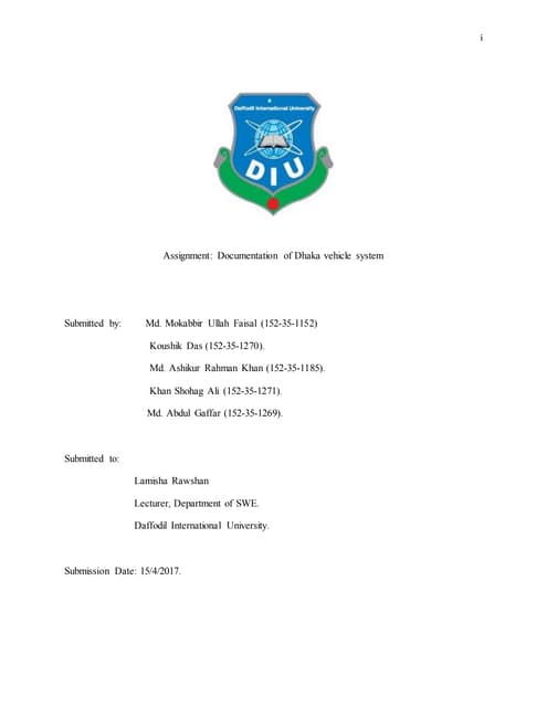 vehicle management system project report