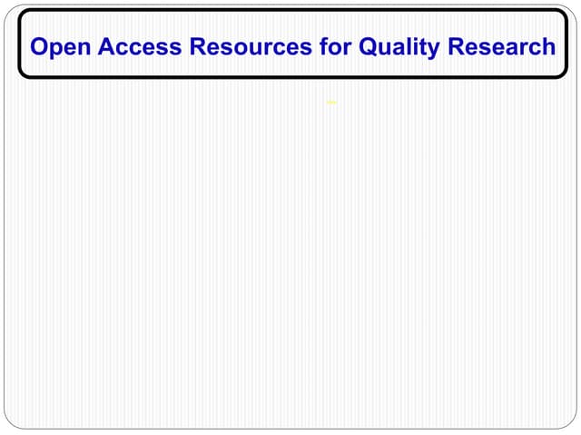 Open Acces Resources