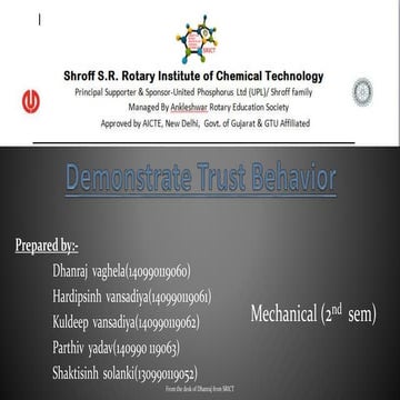 demostratre trust behavior