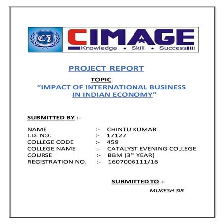 Dharmendra fdi project | DOCX
