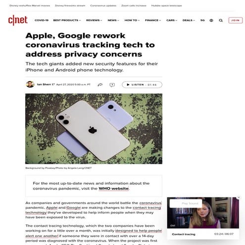 Apple, Google rework coronavirus tracking tech to address privacy concerns