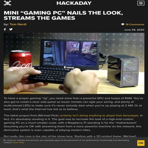 MINI “GAMING PC” NAILS THE LOOK, STREAMS THE GAMES