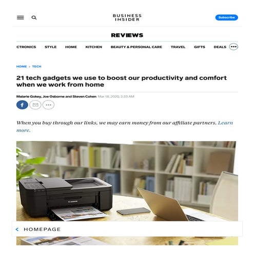 21 tech gadgets we use to boost our productivity and comfort when we work fro...