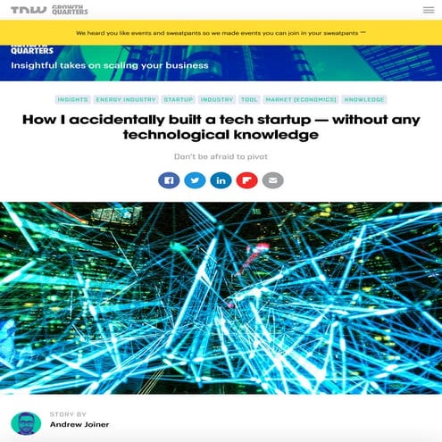 How I accidentally built a tech startup — without any technological knowledge