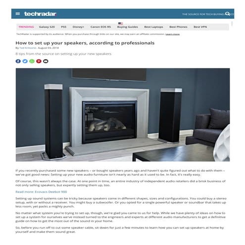 How to set up your speakers, according to professionals