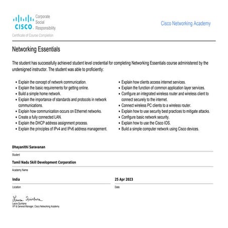 Cybersecurity Essentials - Certification | PDF