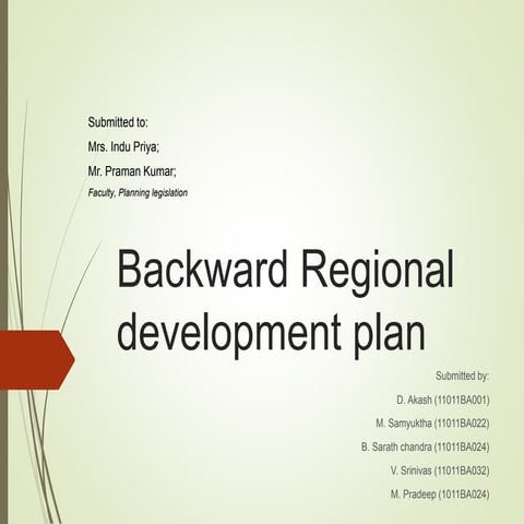 Backward regional development
