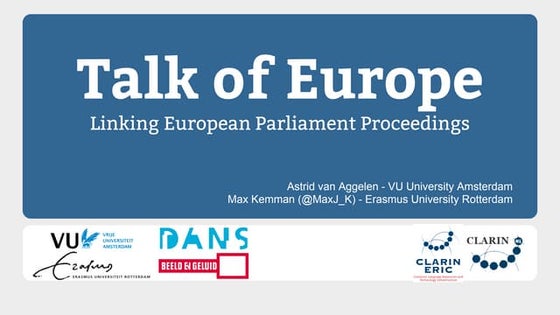 Talk of Europe – Linking European Parliament Proceedings