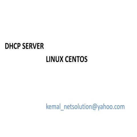 Dhcp Server Linux Server | PPT