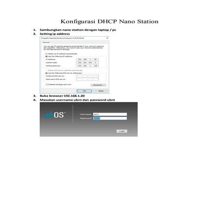 Konfigurasi DHCP Nano Station