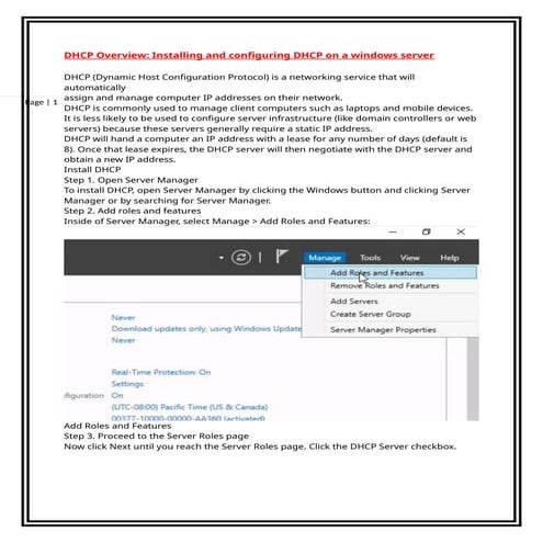 Comprehensive Guide to Installing and Configuring DHCP on Windows ...